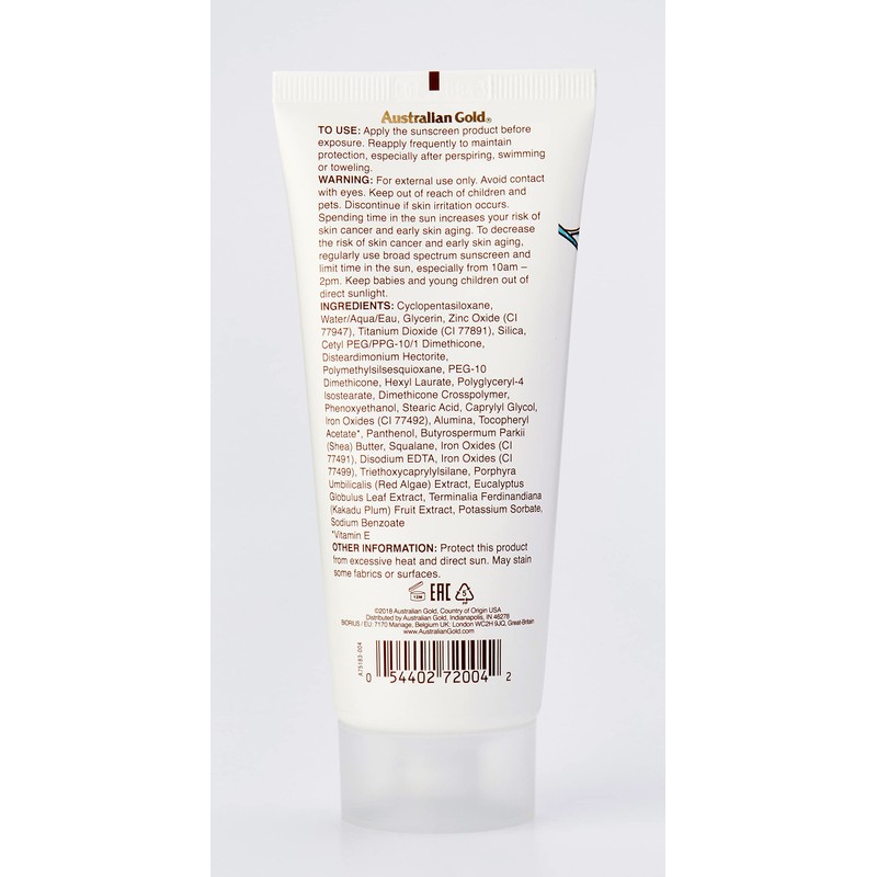 Australian Gold, Botanical Spf 50 Light Faces, brown, 89 milliliter