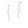 Canal 152224151015 4°C Silver Earrings, pink gold plated silver, Cubic