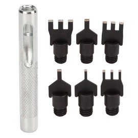 Leather Punch Set Carbon Steel Leather Hole Punch DIY Leather Crafts Belt Punching Tool with Replaceable Accessories