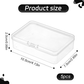 Dacatoow 5 Pcs Playing Card Case,Transparent Plastic Playing Card Box,Wear-resistant and Durable Playing Card Storage,Playing Card Box,Suitable for Poker Small Items and Other Crafts