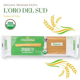 Organic Spaghetti, 100% Durum Wheat, Italian Pasta, Premium Quality Product of Italy (10 pack x 16 Oz) Non GMO, Vegan, Kosher Certified by L'Oro del Sud