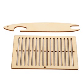 Atyhao 2Pcs Belt Weaving Loom Kit, Wooden Belt Weaving Shuttle Tools for Bracelet Bag Camera Strap