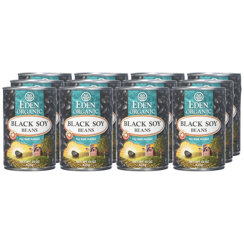 Eden Black Soy Beans - 15 oz - 12 Pack