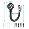 Ulifestar 2 Pack Curtain Holdbacks,U Shaped Wall Mounted Curtain Tieback