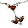 MyBernstein Amber Necklace with Angels and Heart (Amber Jewellery 20034),