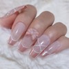 Pearl Ballet Core Handmade Nail Tip - Short Square /