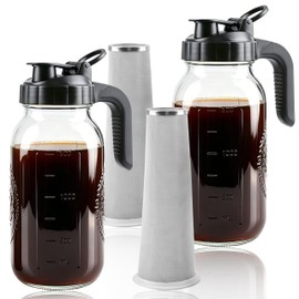 Cold Brew Coffee Maker 64oz Iced Coffee Maker with Stainless Steel Filter