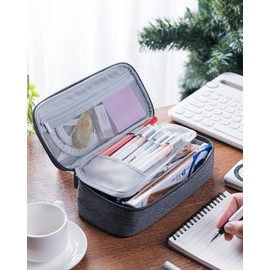 YOKUMA YOKUMA Federmäppchen mäppchen federtasche federmappe etui Schule groß Kapazität für Teenager Erwachsene schlamppermäppchen federpenal schulmäppchen Aesthetic Pencil case (blau)