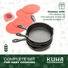 KUHA Small Cast Iron Skillet Set | Pre-Seasoned Mini Cast