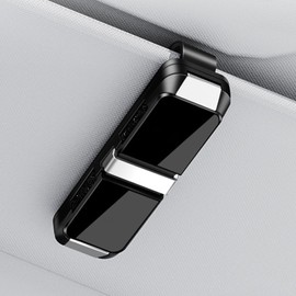 Sunglass Holder for Car Visor Clip Double-Headed, Push-Button Opening Car Sunglass Holder, Visor Sunglasses Holder Clip, Fits Cars, Trucks, SUVs and More (Double-Headed)