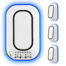 PVACG Plug in Air Ionizers 4-Pack, Negative Ion Air Purifier with Ice Blue Light, 2W Ultra-Low Energy Ionic Air Purifiers for home Bedroom Office Bathroom(4)