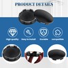 4 Pcs 2.68 Inch 68mm Black Wheel Center Caps Outer