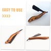 Beavorty Stainless Steel Manual Razor with Handle Portable Shaving Tool