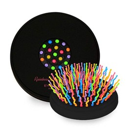compact rainbow brush black