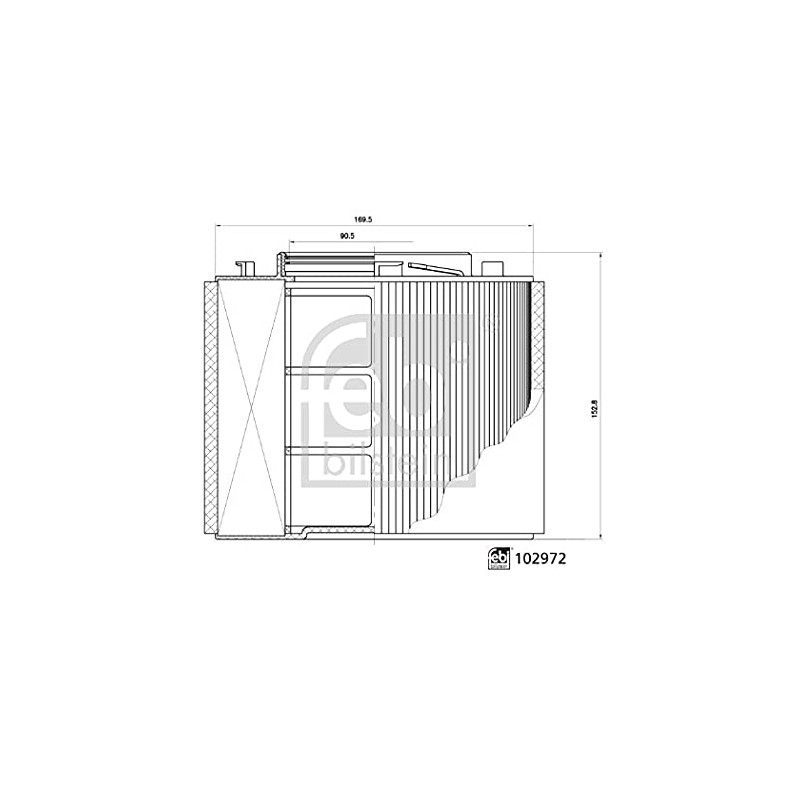 febi bilstein 102972 Air Filter, pack of one