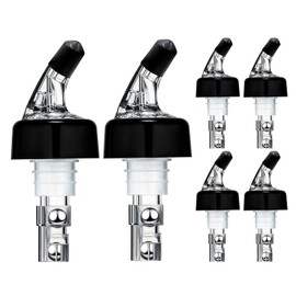 6 Pack Measured Liquor Pour Spout, Liquor Bottle Pourers, Measure Pour Spout for Liquor Bottles, Bottle Pourers for Alcohol, Shot Pourer Cocktail Liquor Dispenser Bar Bartending Tool -1.5oz/45ml