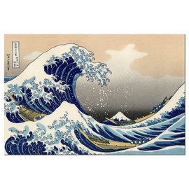 Wieco Art Great Wave of Kanagawa Katsushika Hokusai Modern Stretched and Framed Canvas Prints Artwork Abstract Landscape Pictures Paintings on Canvas Wall Art for Home Office Decorations Wall Decor