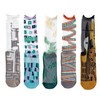 Comonsava Women's Socks, See-through Socks, Different Left and Right Patterns,