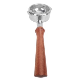 58mm Bottomless Portafilter Replacement Stainless Steel Handle Oblique Ear Filter for NOWWA Coffee Machine Type F Brazilian Rosewood
