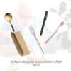Universal Leather Sleeve with Elastic Band, Holds Utensils or Writing