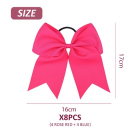 8 Pieces Bow Hair Rings, Children'S Headwear, Cute Hair Rings, Elastic Hair Rings, Hairstyle Accessories