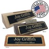 Made in America Name Plate for Desk with Business Card