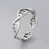 Science Chemistry Molecule DNA Infinity 925 Sterling Silver Ring Adjustable