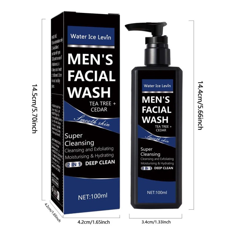 Espuma De Limpeza Facial Masculina F, Hidratante E De Limpez