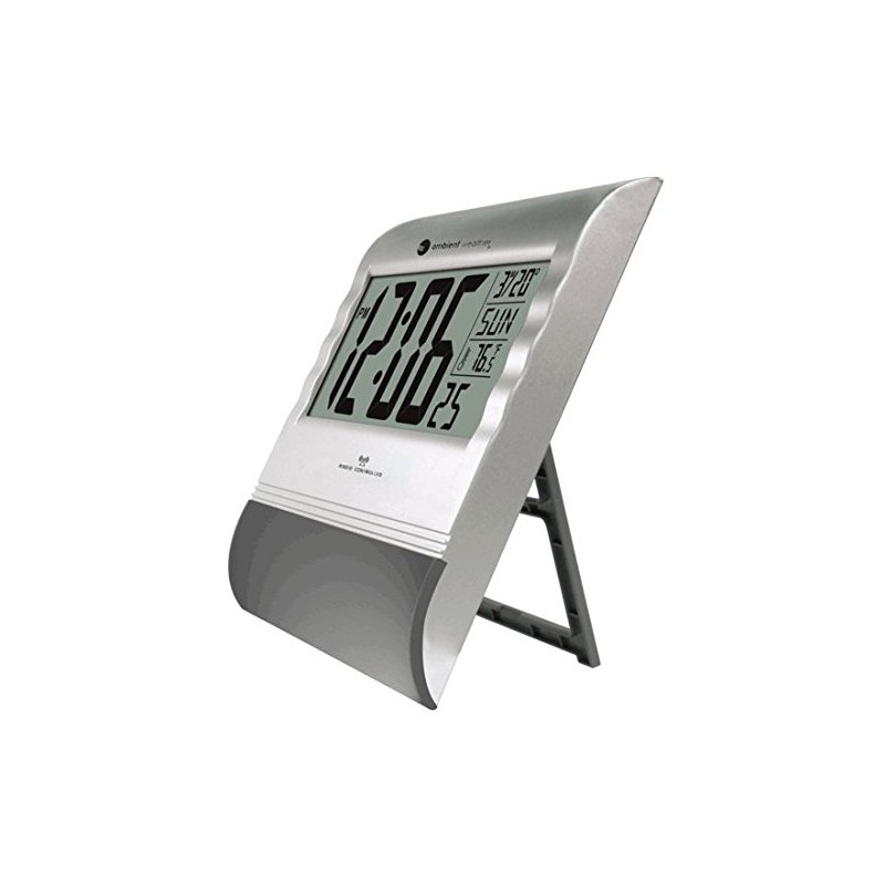 Ambient Weather RC-9362 Atomic Digital Wall Clock with Temperature