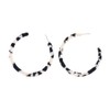 Black & White Tortoise Shell Hypoallergenic Large Hoop Earrings |