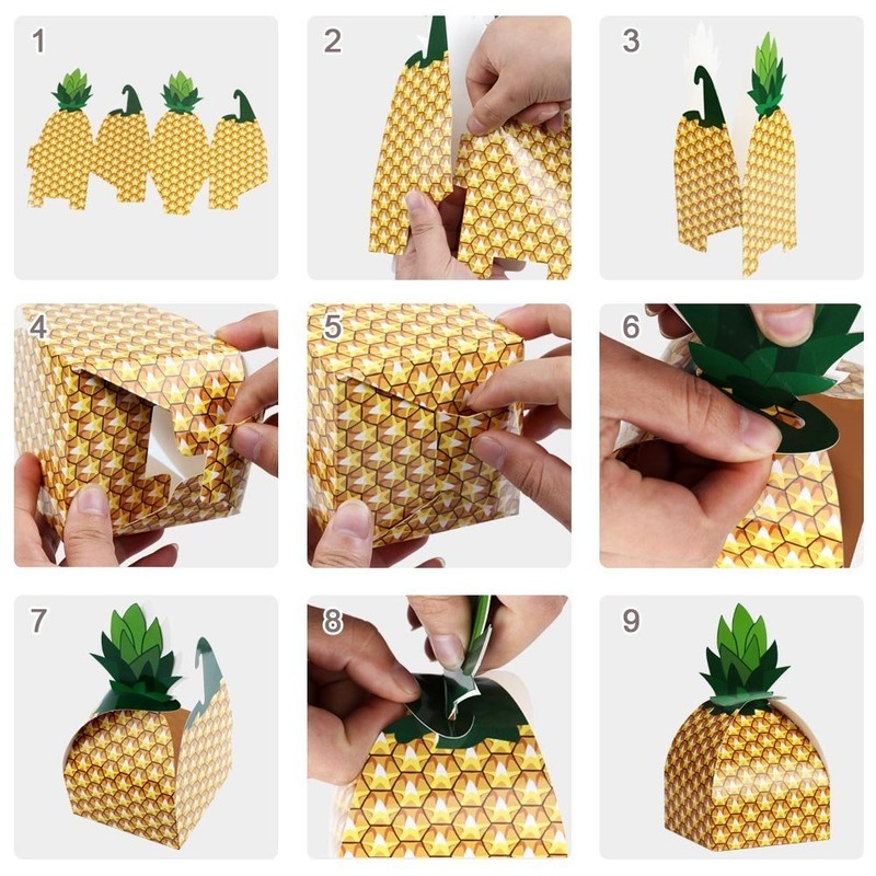 Xrten 24 Pieces Pineapple Candy Box, Wedding Party Candy Gift