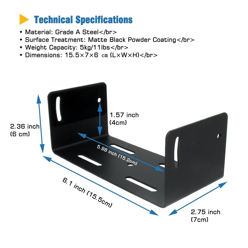 ICOM Radio Mounting Bracket - Heavy Duty Metal Panel Mount