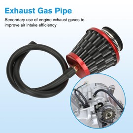 EOPOAYI 35mm (1-3/8") Air Filter with Nipple Compatible with Taotao Coolster 125cc 110cc 90cc 70cc 50cc ATV Quad 4 Wheeler Baja Kazuma X-pro Apollo SSR CRF50 CRF70 4-Stroke Pit Dirt Bike Parts Red