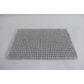 Tidyfriend Yern Cat Litter Mat - 24x16 Inches, Non-Slip Kitty Litter Mat, Easy to Clean Cat Mat for Litter Box, Extra Soft on Paws, Effective Scatter Control, Durable and Safe (Grey)