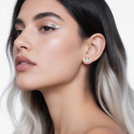 Axolotl Earrings Sterling Silver Blue Animal Moonstone Stud Jewelry Gifts for Women Friends Daughter Granddaughter (Animal earrings-axolotl earrings)