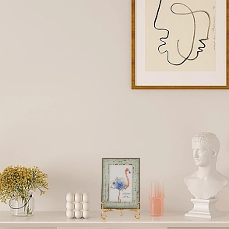 WOPPLXY 15 PCS Gold Iron Plate Display Stand - 4