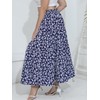 BERYDRESS Women's Casual Maxi Floral Skirts with Deep Pockets Elegant