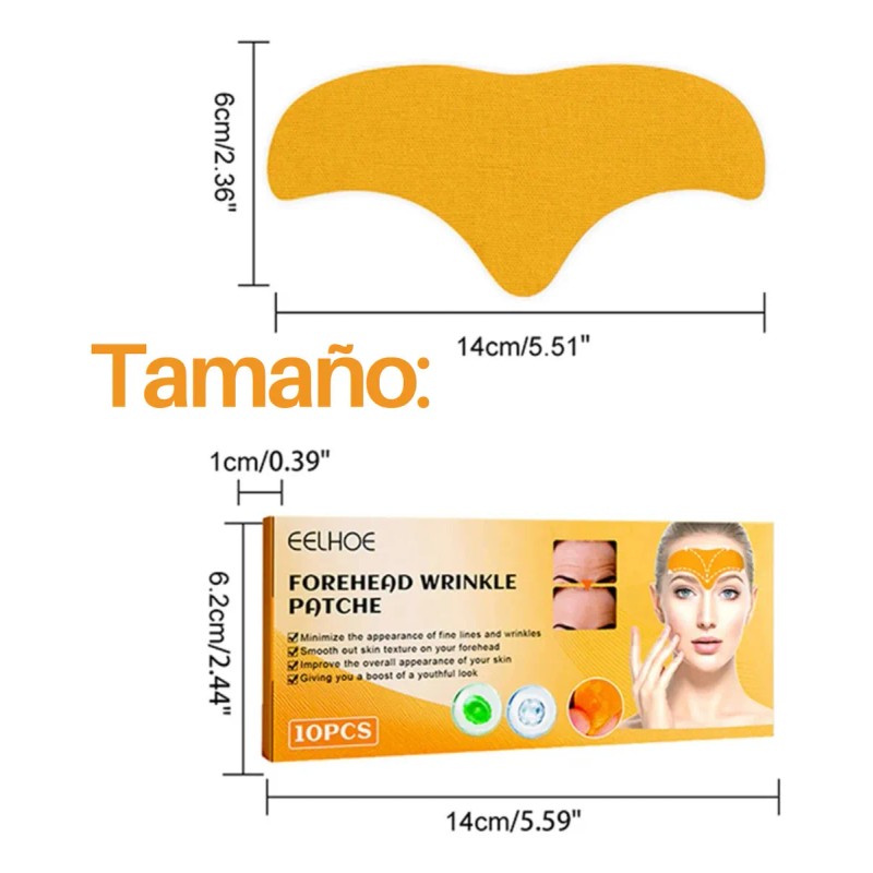 🔥 Parches antiarrugas frente 30pz universo en línea hidratante Vitaminas