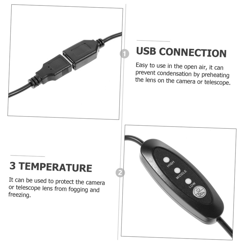 LABRIMP USB Lens Heater Warmer Strip for Camera Telescope Condensation