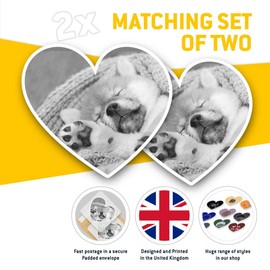 2 x 15cm Heart Stickers - Sleepy Shiba Inu Puppy Dog Decals 38651