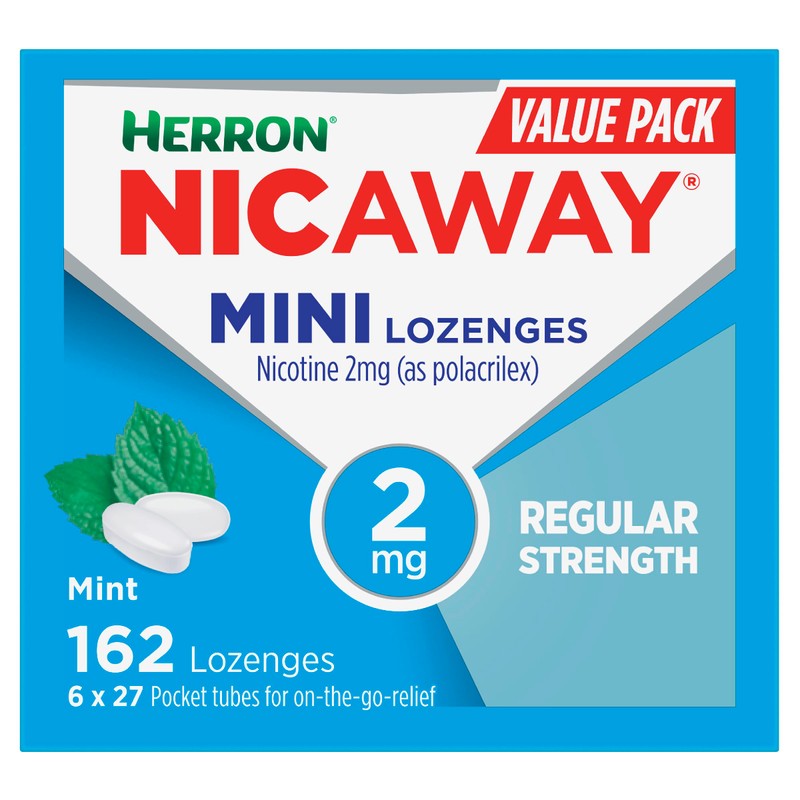 Nicaway Mini 2mg Stop Smoking Lozenge (Pack of 162)