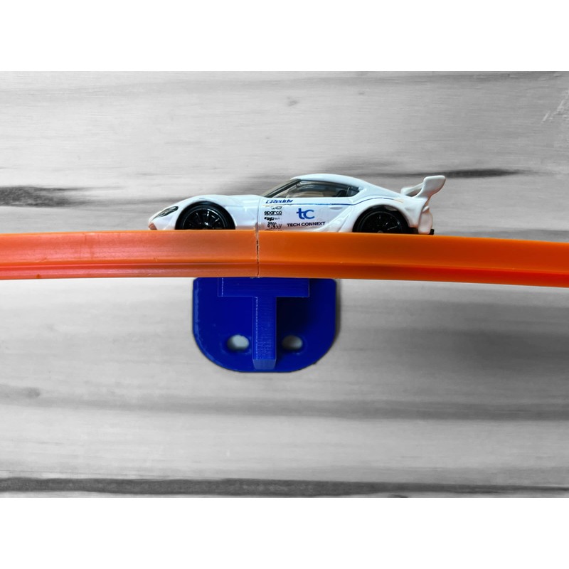 TechConnext 4 Pack Hot Wheels Compatible Single Lane Wall Mount