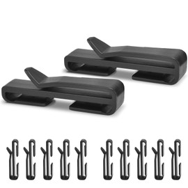 2" Plastic Webbing Ending Clip, 20 Pack Tactical Molle Belt Clip Hook, Hiking Camping Outdoor Backpack Strap Keeper Clips Slip Clip Buckle Helmet Goggle Webbing Clip Replacement