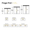 Satanga Edge Finger Tab Pulls for cabinets Kitchen Concealed Drawer
