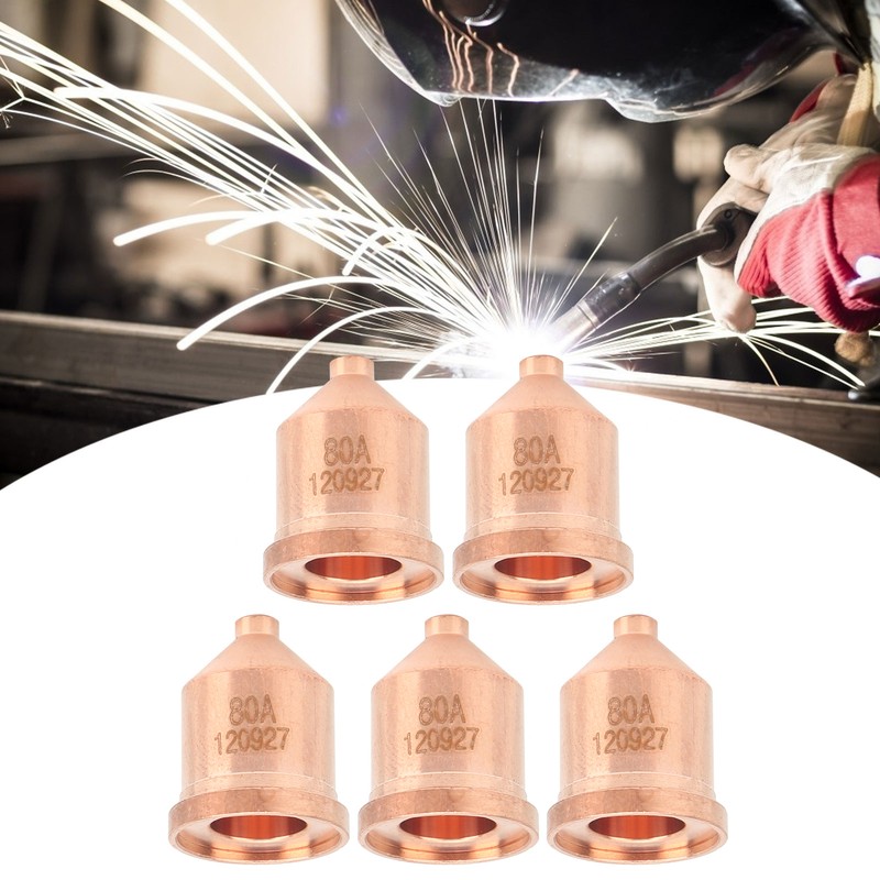 5Pcs Plasma Red Copper Nozzle Cutting Torch Tips Consumables Welding