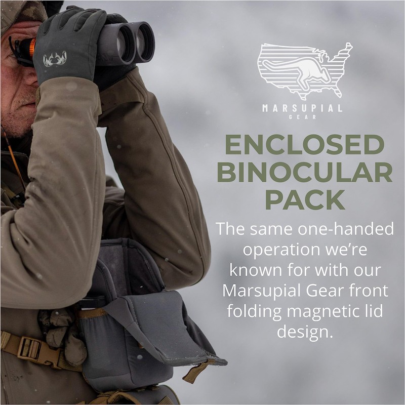 Marsupial Gear Enclosed Binocular Pack, Blaze, Medium