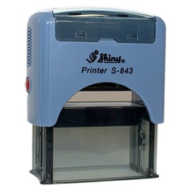 Stamp Copy Shiny S-843 Self-Inking with Text Plate 18 x 47 mm