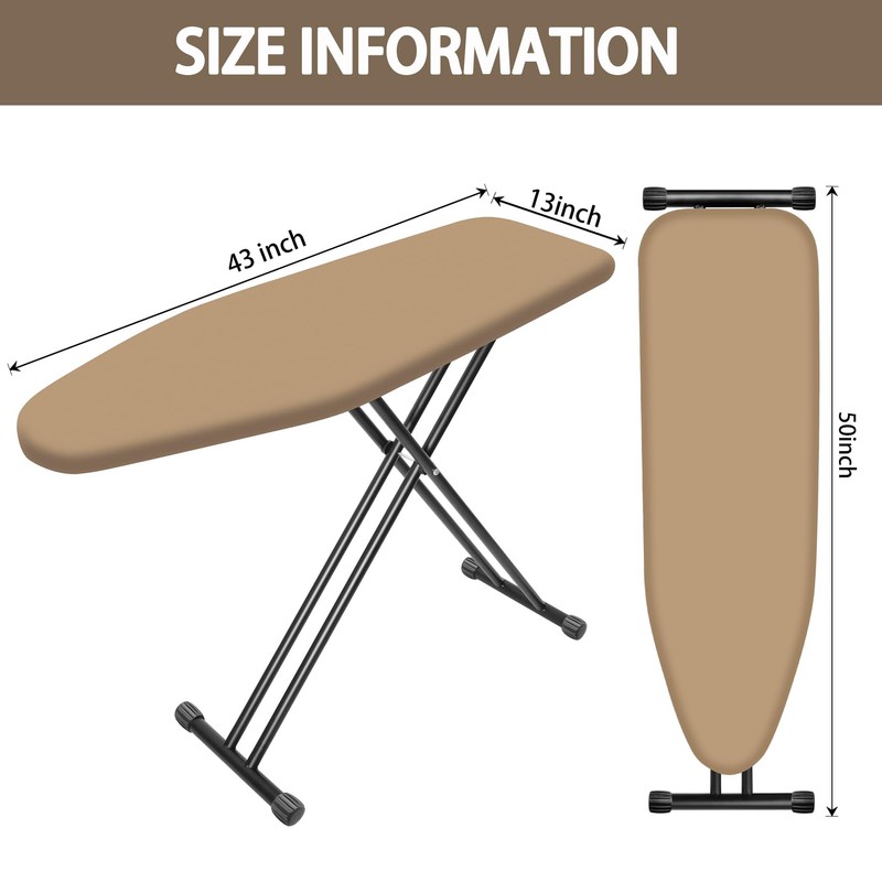 Bumkimue Ironing Board with Heat Resistant Cover, 43x13 Compact and