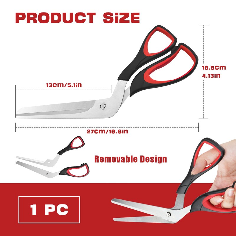 Pizza Scissors, Pizza Scissors with Sharp Stainless Steel Blade -