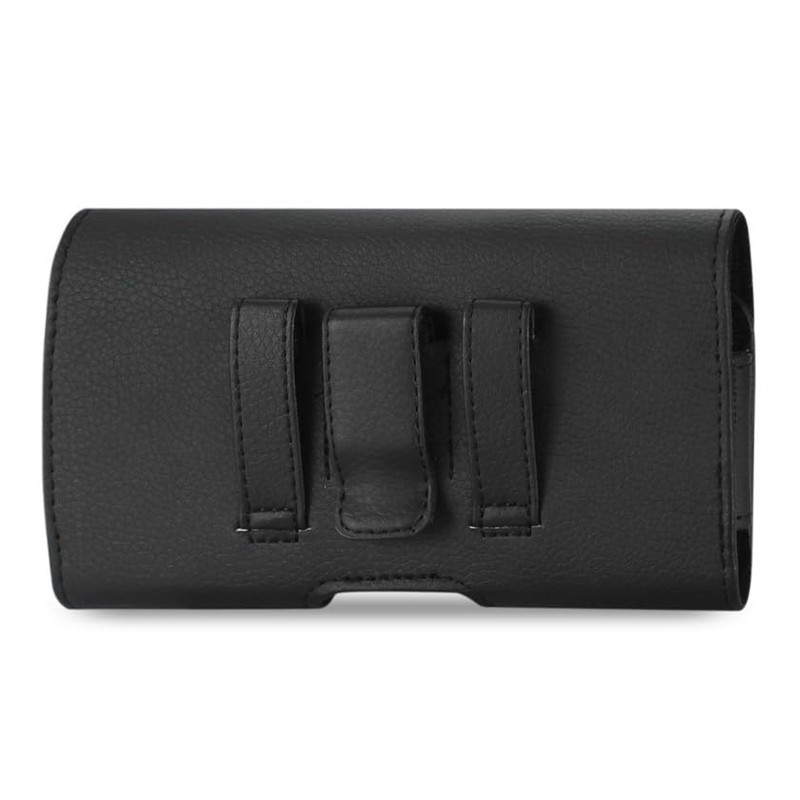Reiko Wireless Leather Horizontal Phone Pouch with Metal Logo 6.05X3.18X0.67